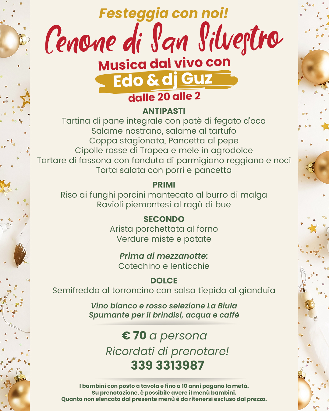 Cenone di San Silvestro 2025