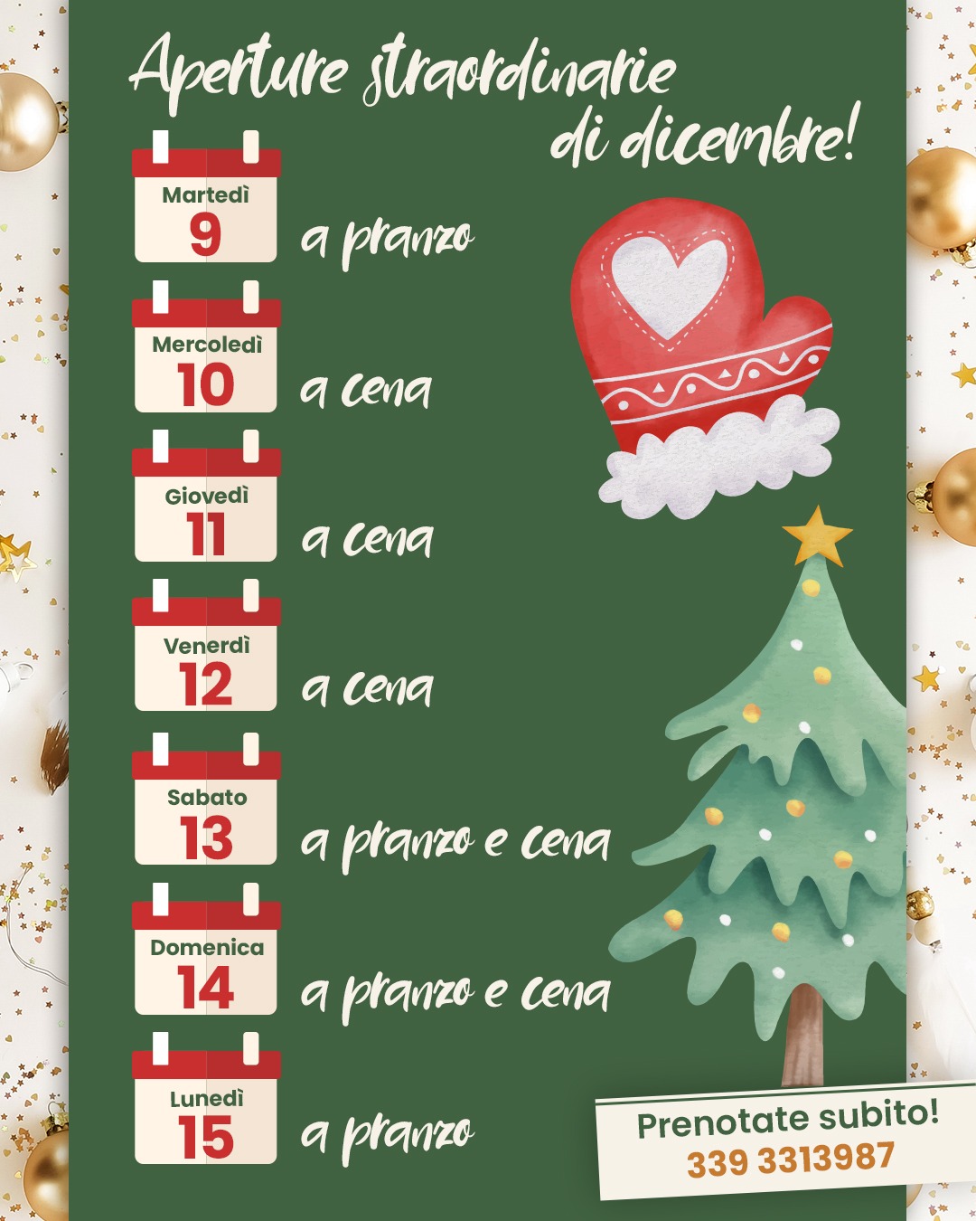 Dal 10 dicembre